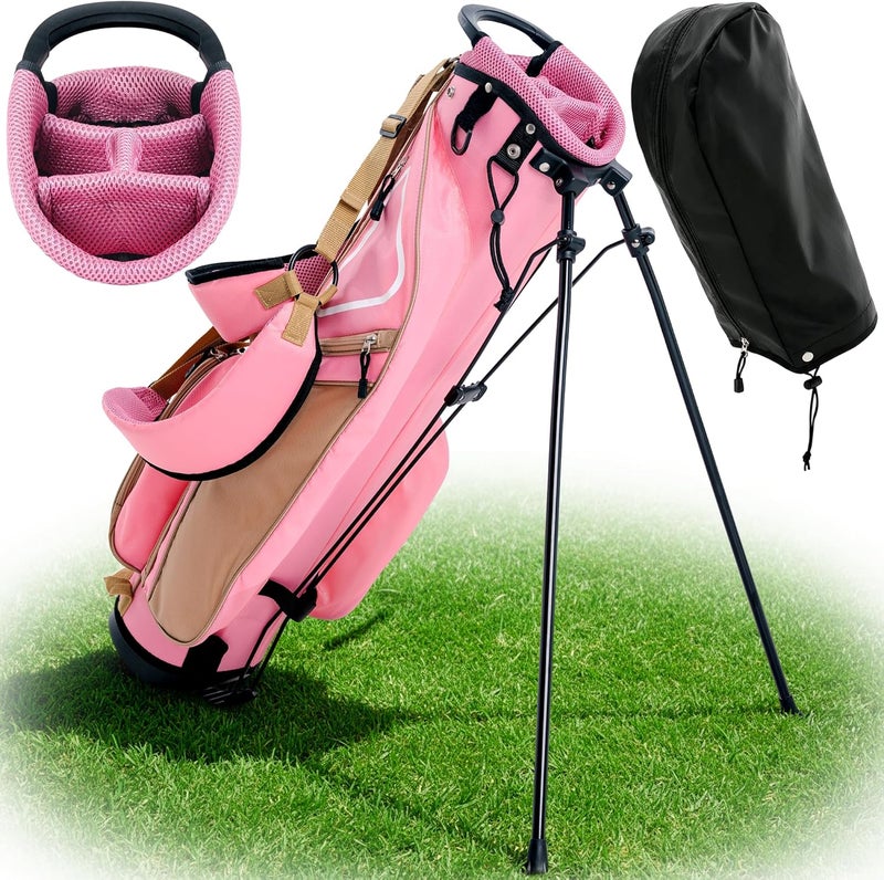 AK System Ultra-Lite Golf Stand Bag - 3 Lbs, 4 Way Divider Portable Golf Club Carry Bag, Water-Repellent Golf Travel Case with Rain Hood, Golf Gifts for Men and Women - Image 1